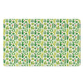 White Cactus Plant Pattern Print Polyester Doormat
