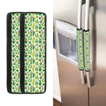 White Cactus Plant Pattern Print Refrigerator Handle Covers