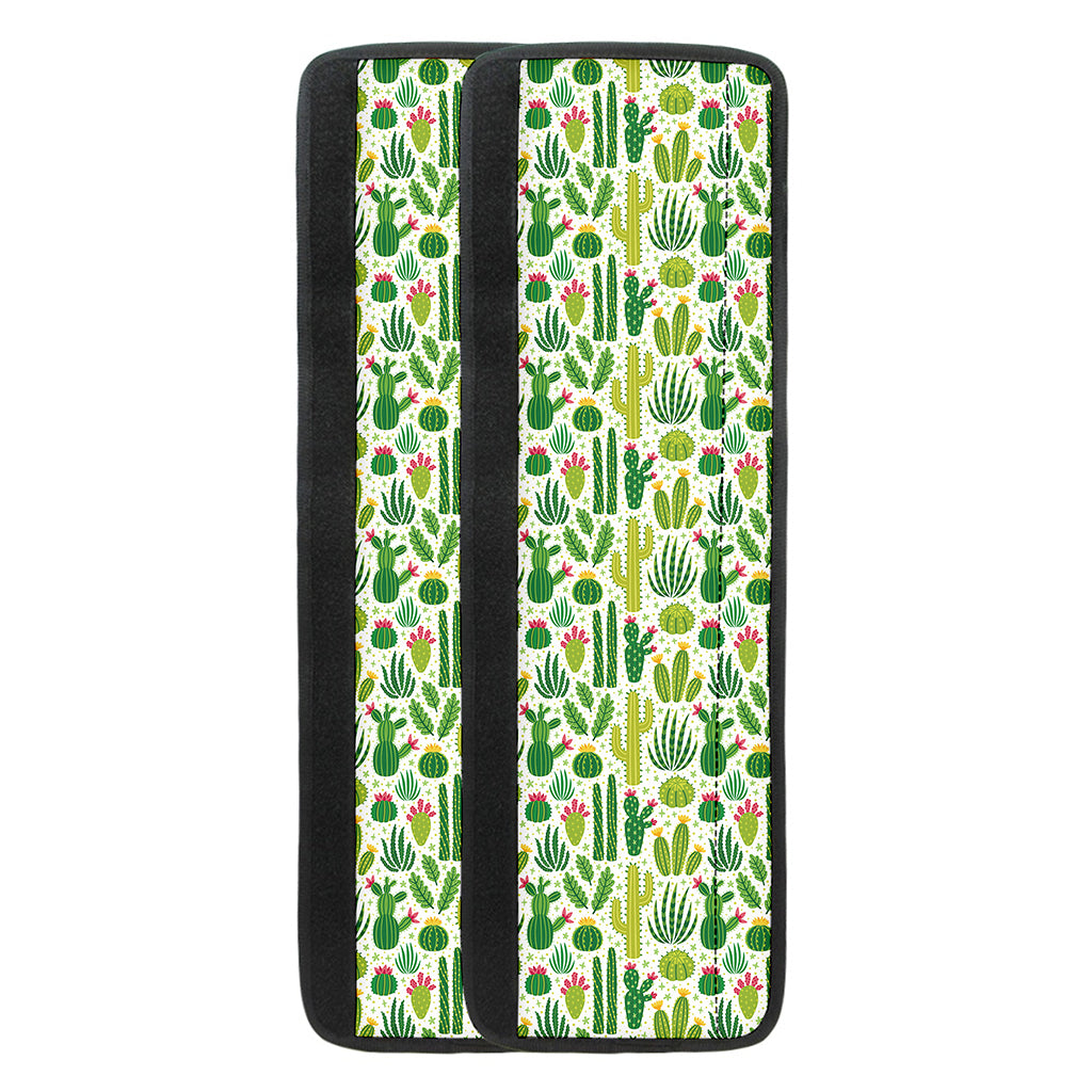 White Cactus Plant Pattern Print Refrigerator Handle Covers