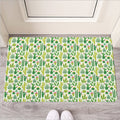 White Cactus Plant Pattern Print Rubber Doormat