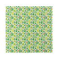 White Cactus Plant Pattern Print Silk Bandana
