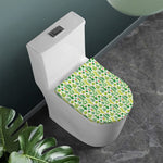 White Cactus Plant Pattern Print Toilet Lid Cover