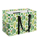 White Cactus Plant Pattern Print Utility Tote Bag