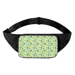 White Cactus Plant Pattern Print Waist Bag