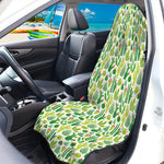 White Cactus Plant Pattern Print Waterproof Car Seat Cover