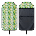 White Cactus Plant Pattern Print Waterproof Car Seat Cover