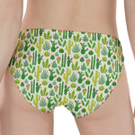 White Cactus Plant Pattern Print Women's Panties