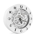 White Celtic Trinity Knot Symbol Print Alarm Clock