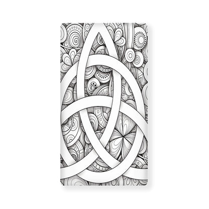 White Celtic Trinity Knot Symbol Print Baby Crib Sheet