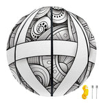 White Celtic Trinity Knot Symbol Print Basketball