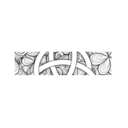 White Celtic Trinity Knot Symbol Print Bed Runner