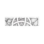 White Celtic Trinity Knot Symbol Print Bed Runner