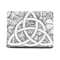 White Celtic Trinity Knot Symbol Print Bifold Wallet