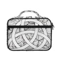 White Celtic Trinity Knot Symbol Print Briefcase Bible Bag