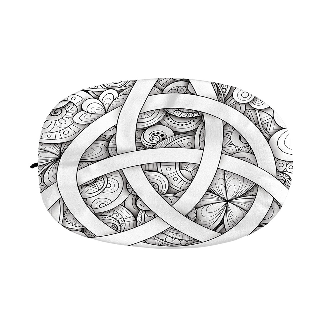 White Celtic Trinity Knot Symbol Print Car Side Mirror Covers