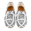 White Celtic Trinity Knot Symbol Print Casual Shoes