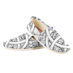 White Celtic Trinity Knot Symbol Print Casual Shoes