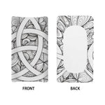 White Celtic Trinity Knot Symbol Print Changing Pad Cover