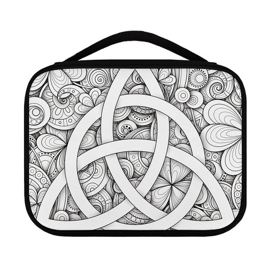 White Celtic Trinity Knot Symbol Print Classic Bible Case