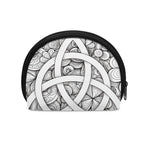 White Celtic Trinity Knot Symbol Print Coin Purse