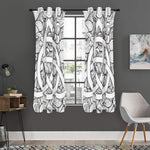 White Celtic Trinity Knot Symbol Print Curtain