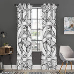 White Celtic Trinity Knot Symbol Print Curtain