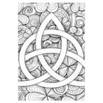 White Celtic Trinity Knot Symbol Print Curtain