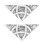 White Celtic Trinity Knot Symbol Print Dog Bandana