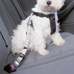 White Celtic Trinity Knot Symbol Print Dog Seat Belt