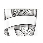 White Celtic Trinity Knot Symbol Print Drum Lamp Shade