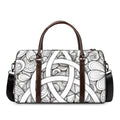 White Celtic Trinity Knot Symbol Print Duffel Bag