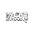 White Celtic Trinity Knot Symbol Print Extended Mouse Pad