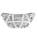 White Celtic Trinity Knot Symbol Print Fanny Pack