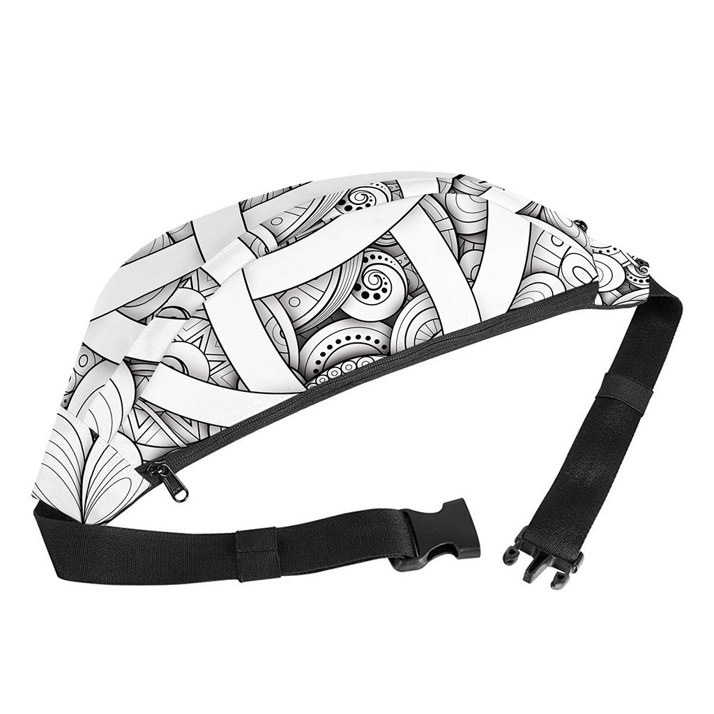White Celtic Trinity Knot Symbol Print Fanny Pack