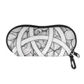 White Celtic Trinity Knot Symbol Print Glasses Case