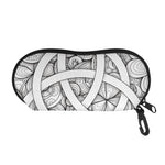 White Celtic Trinity Knot Symbol Print Glasses Case