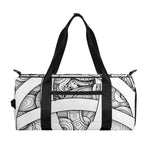 White Celtic Trinity Knot Symbol Print Gym Bag