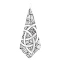 White Celtic Trinity Knot Symbol Print Hand Towel