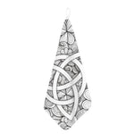 White Celtic Trinity Knot Symbol Print Hand Towel