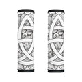 White Celtic Trinity Knot Symbol Print Handle Covers