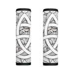 White Celtic Trinity Knot Symbol Print Handle Covers