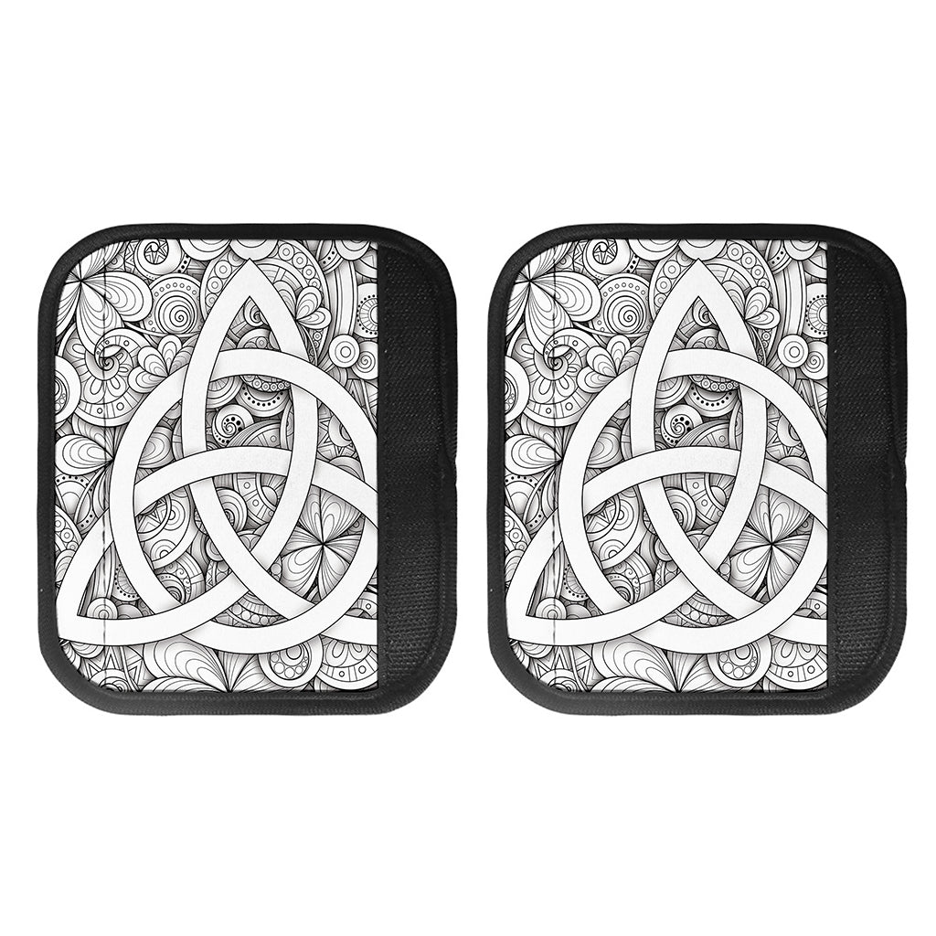 White Celtic Trinity Knot Symbol Print Handle Covers