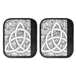 White Celtic Trinity Knot Symbol Print Handle Covers