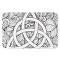 White Celtic Trinity Knot Symbol Print Indoor Door Mat