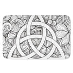 White Celtic Trinity Knot Symbol Print Indoor Door Mat