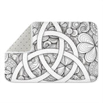 White Celtic Trinity Knot Symbol Print Indoor Door Mat