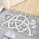 White Celtic Trinity Knot Symbol Print Indoor Door Mat