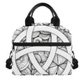 White Celtic Trinity Knot Symbol Print Insulated Lunch Bag