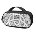 White Celtic Trinity Knot Symbol Print Portable Cooler Travel Case