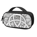 White Celtic Trinity Knot Symbol Print Insulin Cooler Travel Case